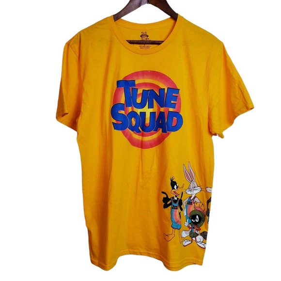 Space Jam Other - Looney Tunes Men's Womens Space Jam Bugs and Daffy Tune Squad T-Shirt L Yellow
